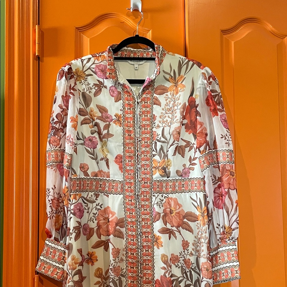 RAISHMA Floral Long Sleeve Blouse